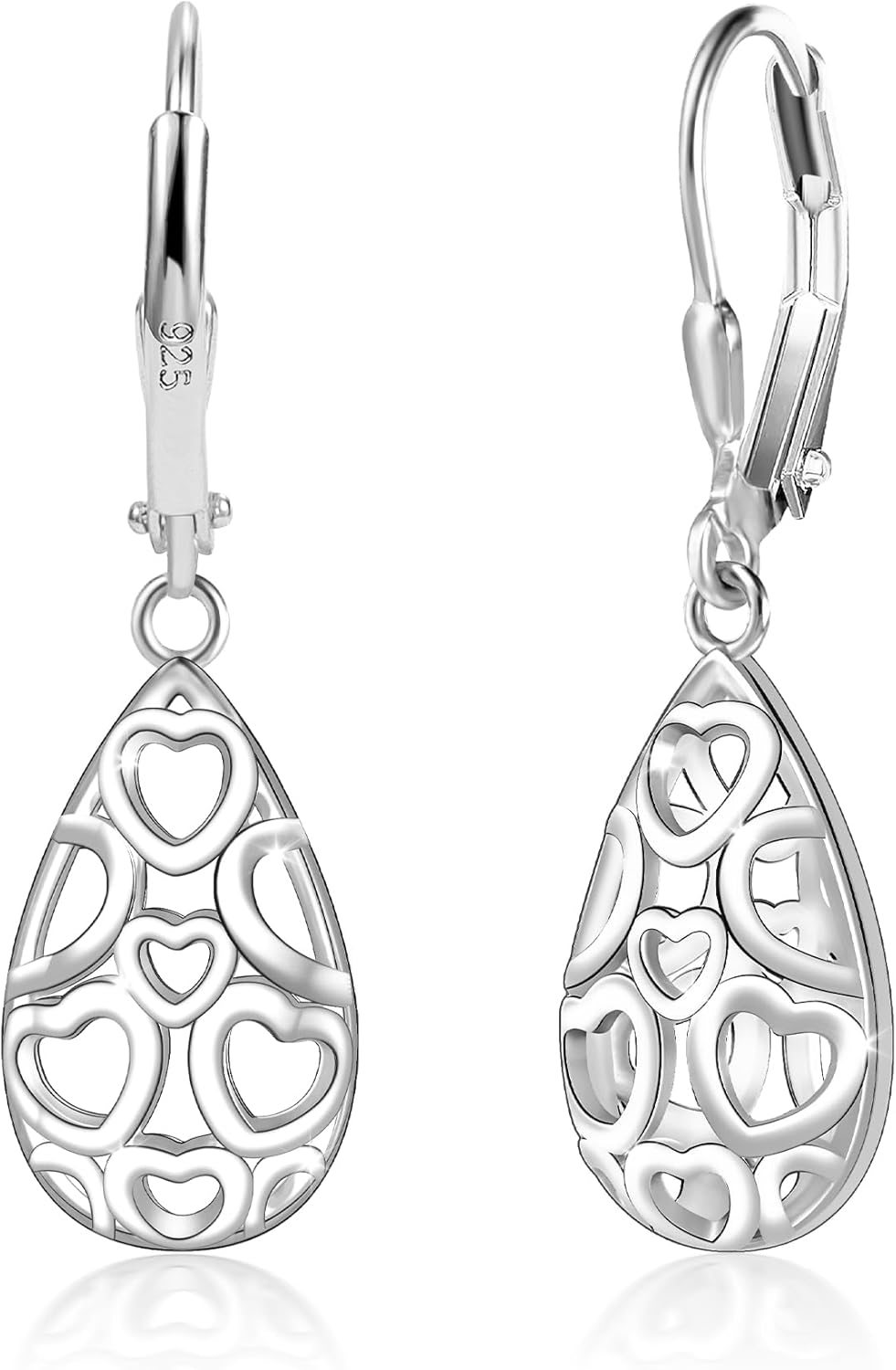 925 Sterling Silver Teardrop Earrings for Women Girls Waterdrop #OWK011