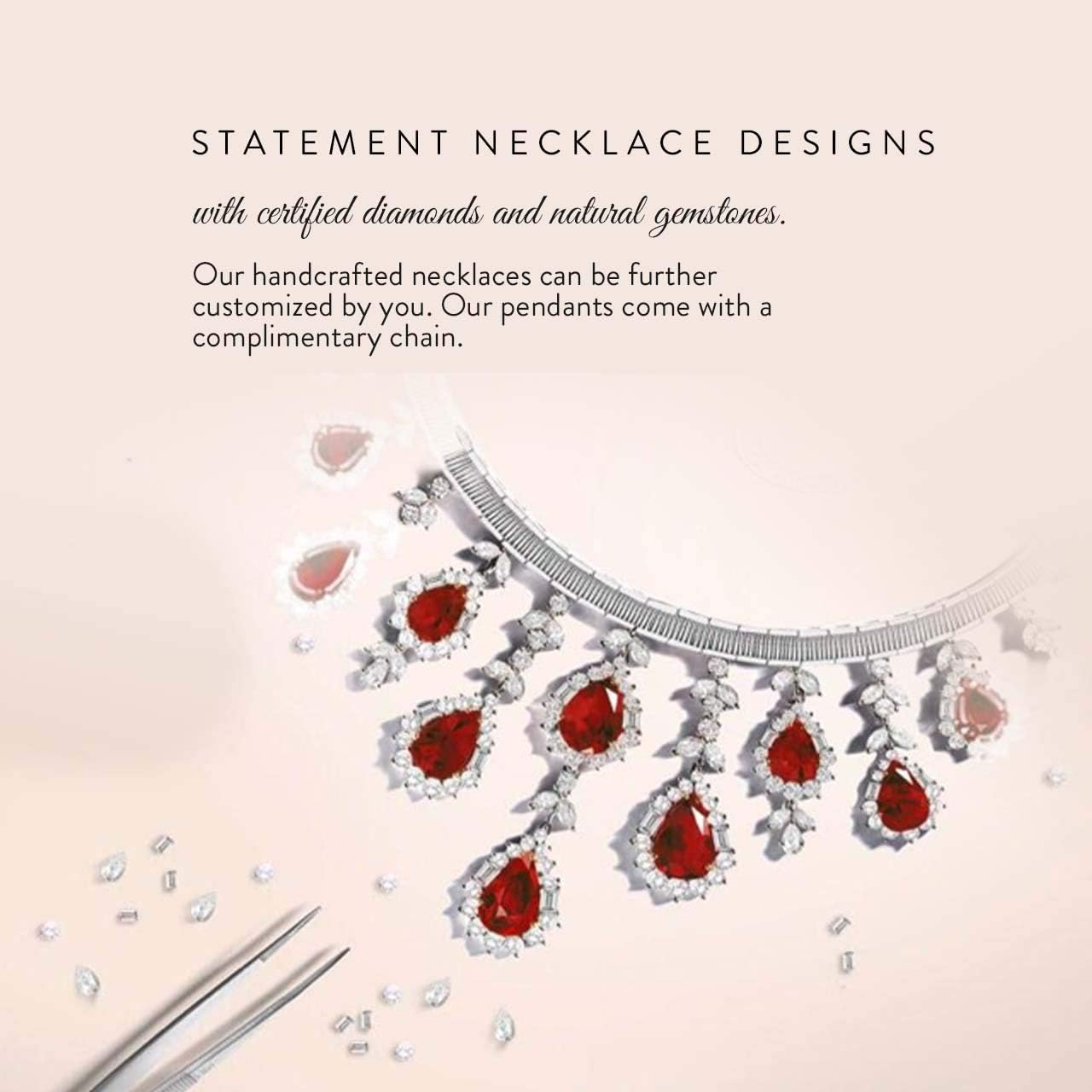Gemstone Infinity Knot Solitaire Necklac Carat Pendant with 18 Inch Chain for women