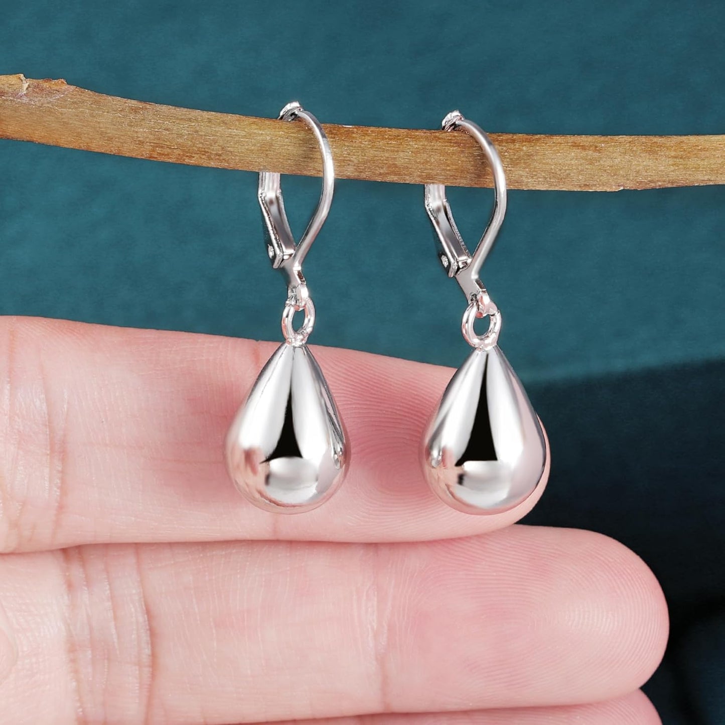 925 Sterling Silver Teardrop Earrings for Women Girls Waterdrop #OWK011