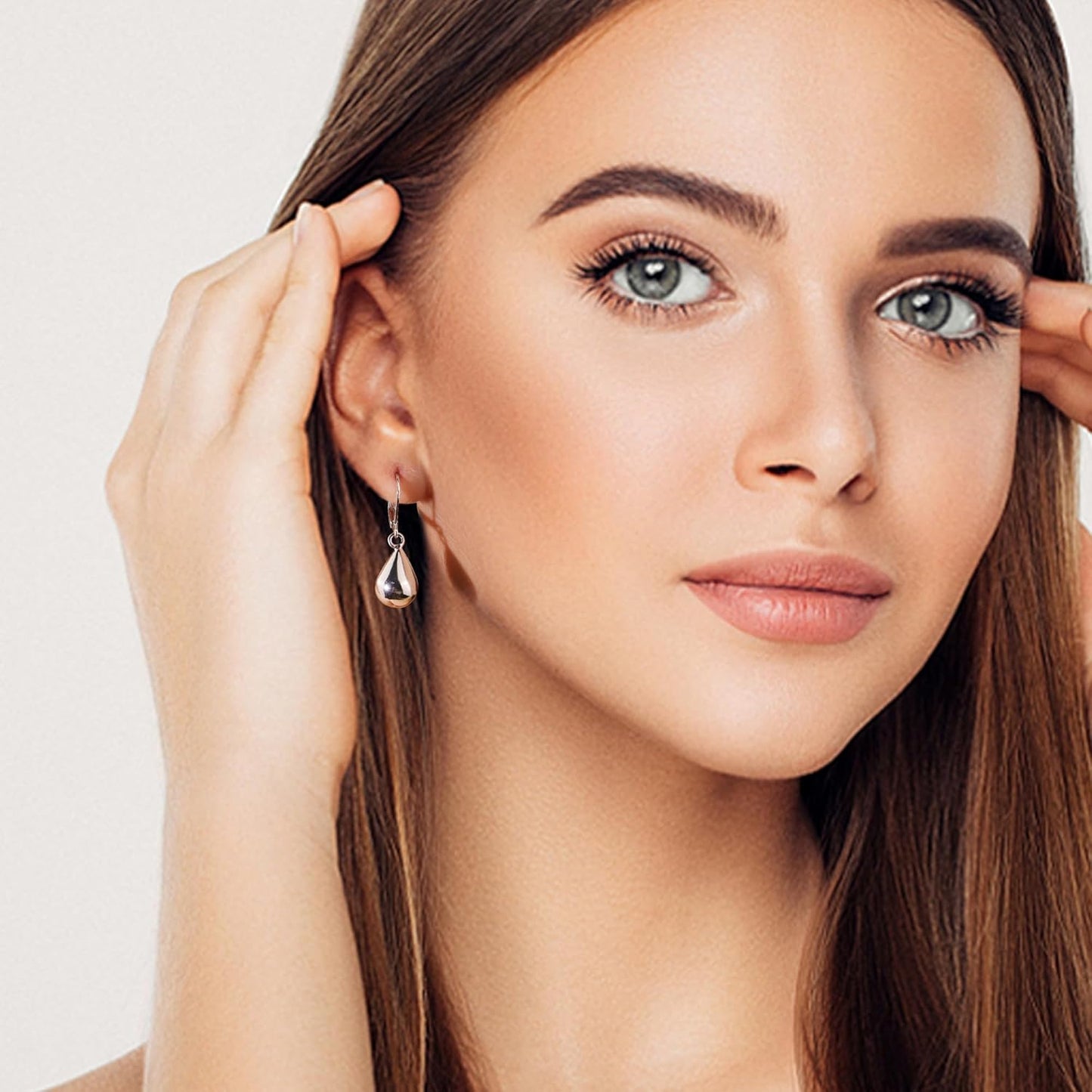 925 Sterling Silver Teardrop Earrings for Women Girls Waterdrop #OWK011
