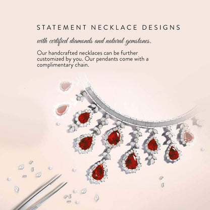 Gemstone Infinity Knot Solitaire Necklac  Carat Pendant with 18 Inch Chain for women