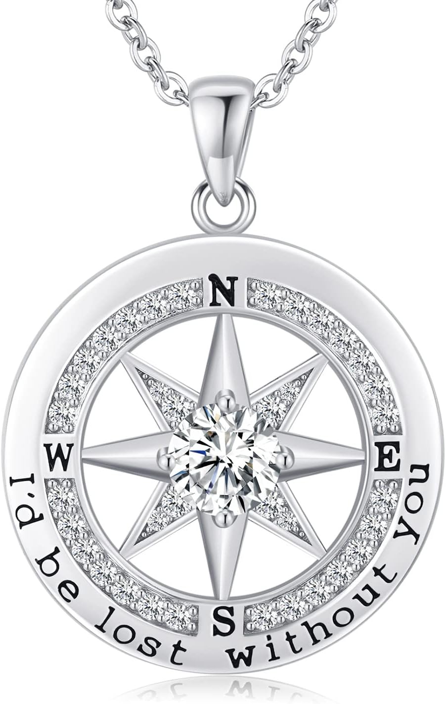 Necklace Gift for Wife |Compass Jewelry |Girlfriend Birthday Gifts for Her Valentines