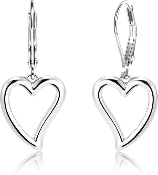 925 Sterling Silver Heart Earrings for Women #OWK004